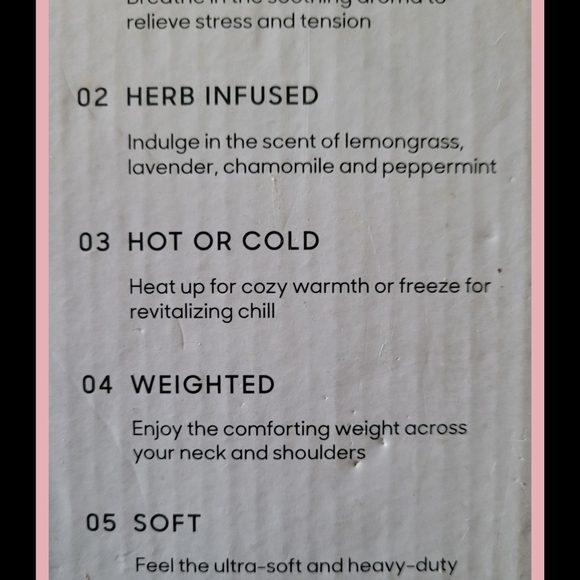 Sharper Image Aromatherapy Neck and Shoulder Wrap- Color Pink..NIB - Picture 4 of 8